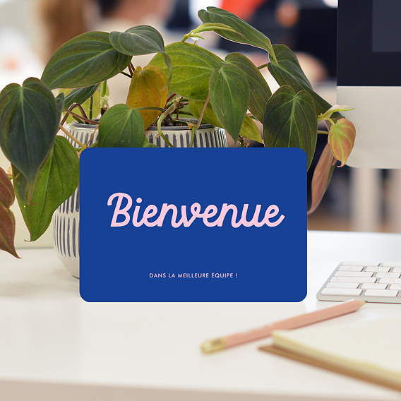 Carte de vie d'entreprise Bienvenue Bicolore