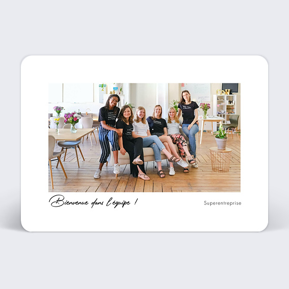 Carte de vie d'entreprise Bienvenue simple