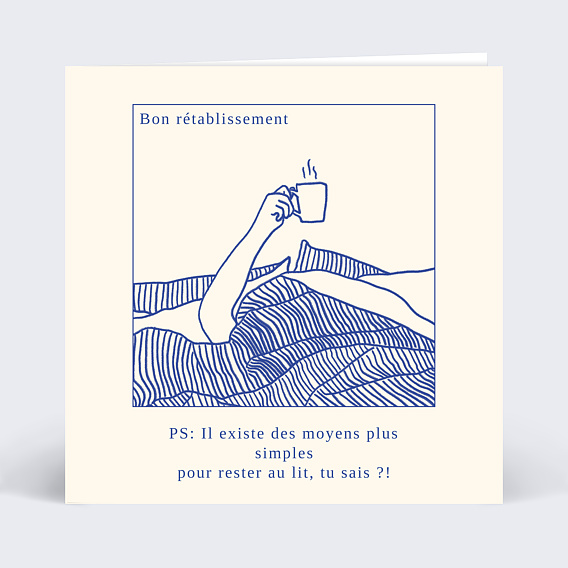 Carte de vie d'entreprise Bon rétablissement humoristique