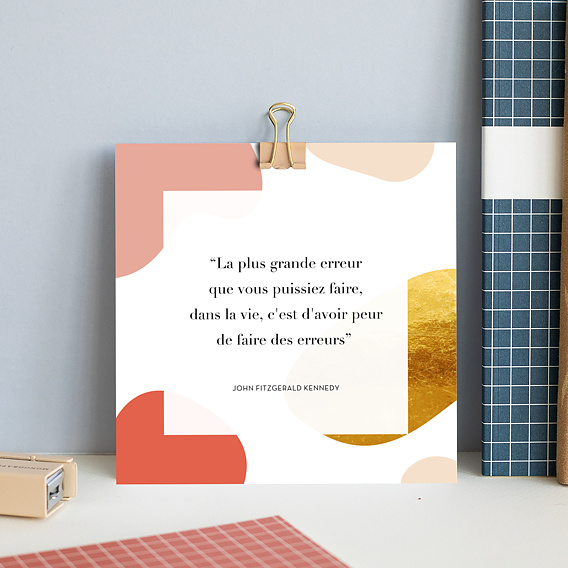 Carte de vie d'entreprise Citation Motivation