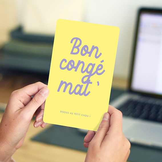 Carte de vie d'entreprise Congé Maternité Bicolore