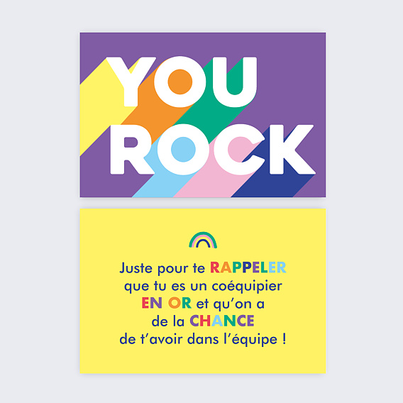 Carte de Vie d'Entreprise Encouragements Petit Format