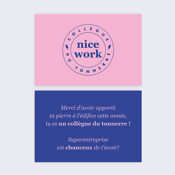 Carte de Vie d'Entreprise Motivation Petit Format