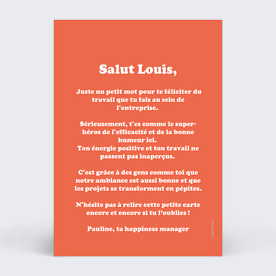 Carte de bienvenue Good Vibes