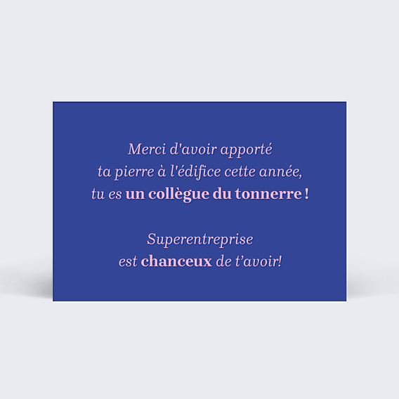 Carte de bienvenue Motivation Petit Format