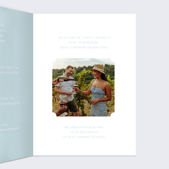 Carte de départ Bonne chance Intérieur Droit