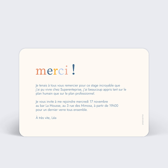 Carte de départ Au Revoir l’Équipe !