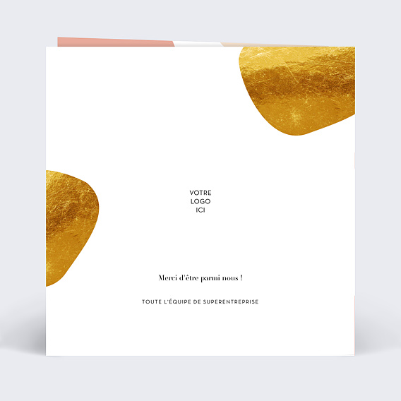 Carte de bienvenue Citation Motivation Verso