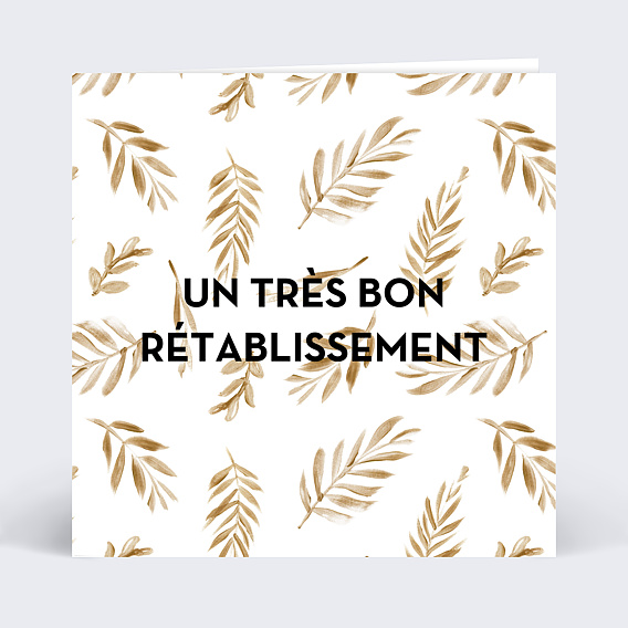 Carte bon rétablissement Golden jungle Recto