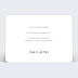 Carte de vie d'entreprise Bienvenue simple Verso