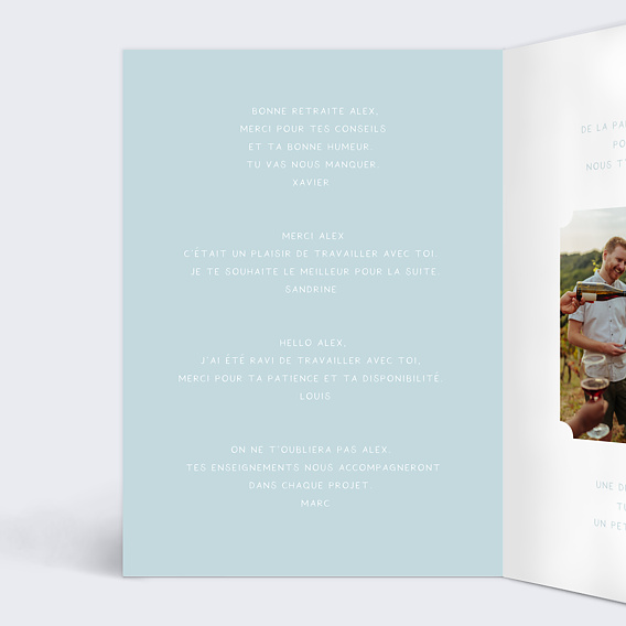 Carte de départ Bonne chance Intérieur Gauche