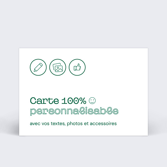 Carte de départ Modèle 100% Personnalisable paysage Recto