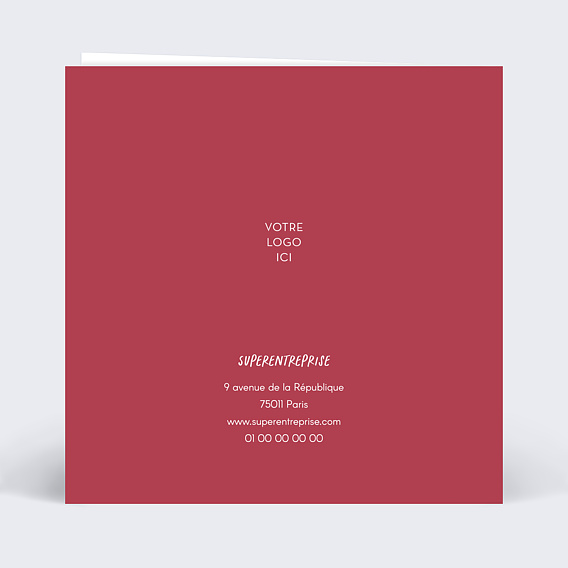 Carte de bienvenue Cultiver Valeurs Verso