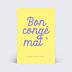 Carte de départ Congé Maternité Bicolore