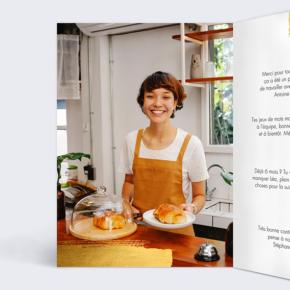 Carte de départ Coup de Pinceau Intérieur Gauche