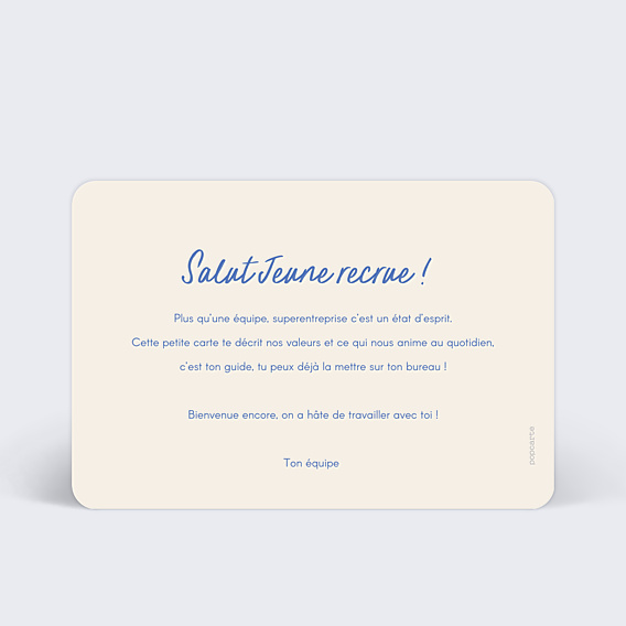Carte de bienvenue Roue de Valeur
