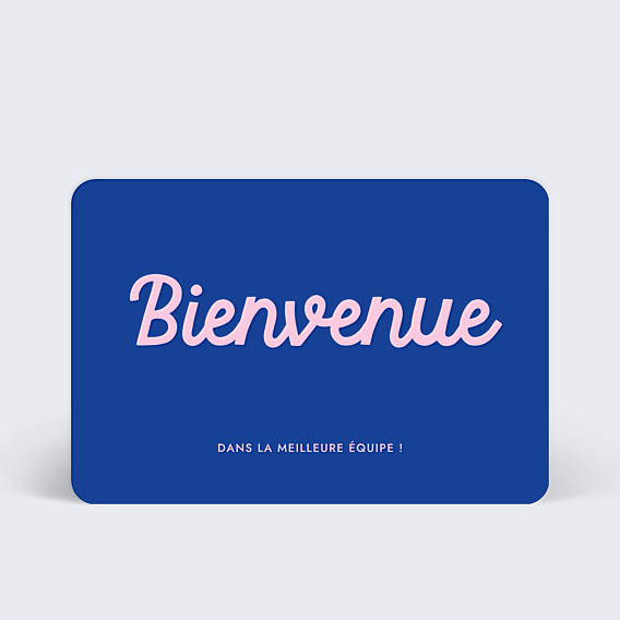 Carte de bienvenue Bicolore