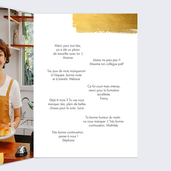 Carte de départ Coup de Pinceau Intérieur Droit