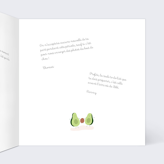 Carte de départ Congé Parental Intérieur Droit