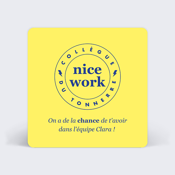Carte de bienvenue Motivation
