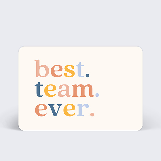 Carte de départ Au Revoir l’Équipe ! Après 4