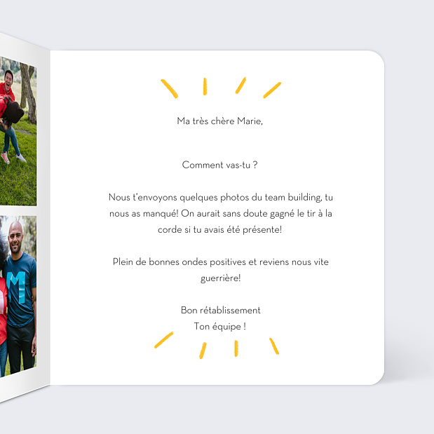 Carte de Vie d'Entreprise Be Happy Intérieur Droit