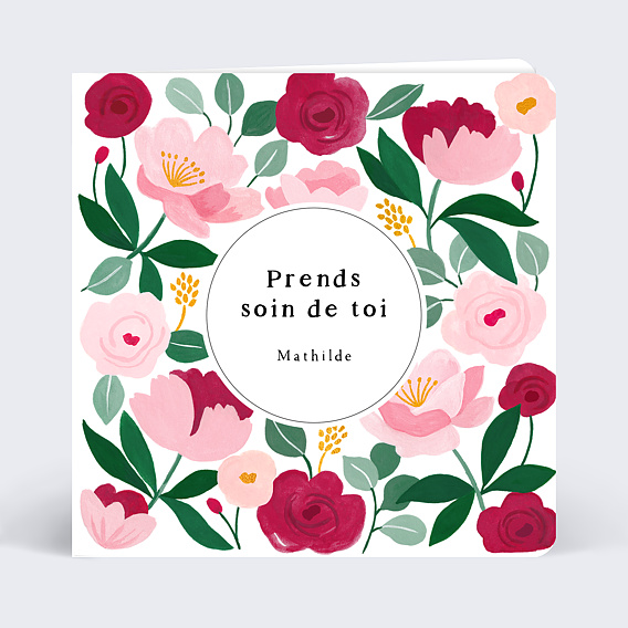 Carte de bon rétablissement Fleurie