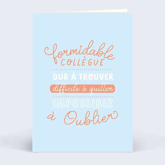 Carte de départ Collègue Citation Après 4