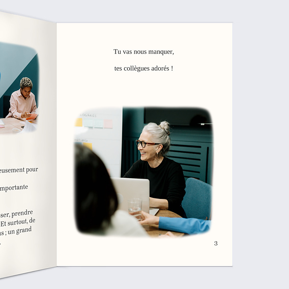 Carte de départ Livre Retraite Intérieur Droit