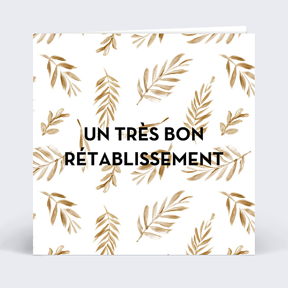 Carte de bon rétablissement Golden jungle