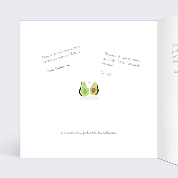 Carte de départ Congé Parental Intérieur Gauche