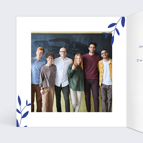 Carte bon rétablissement Courrier Fleuri Intérieur Gauche