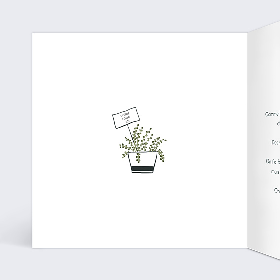 Carte de bienvenue Cultiver Valeurs Intérieur Gauche