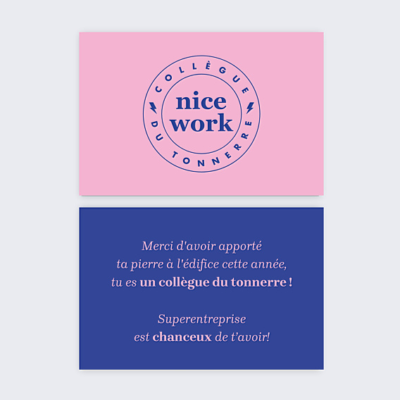 Carte de bienvenue Motivation Petit Format