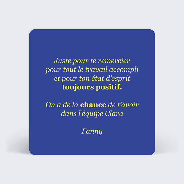 Carte de Vie d'Entreprise Motivation Verso