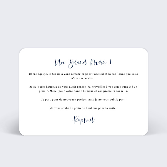 Carte de départ Cinematic I Verso