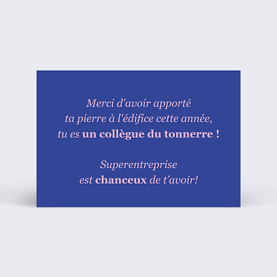 Carte de bienvenue Motivation Petit Format