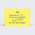 Carte de bienvenue Encouragements Petit Format
