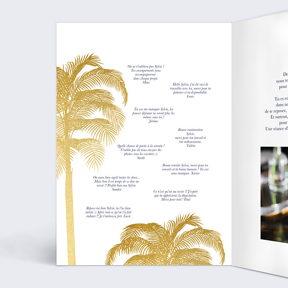 Carte de départ Retraite Intérieur Gauche