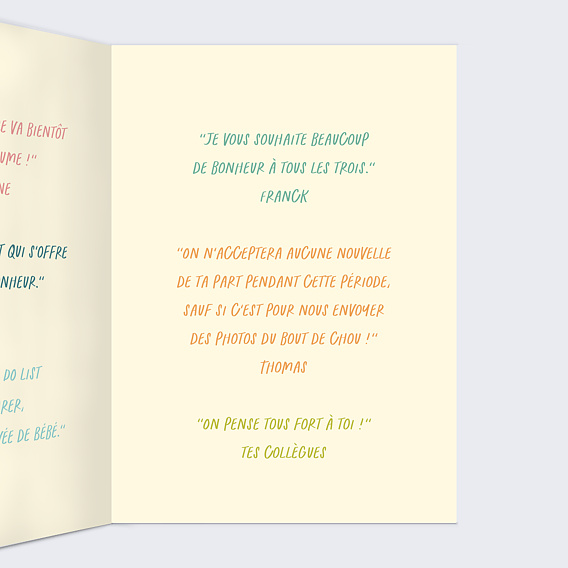 Carte de départ Temps Libre Intérieur Droit