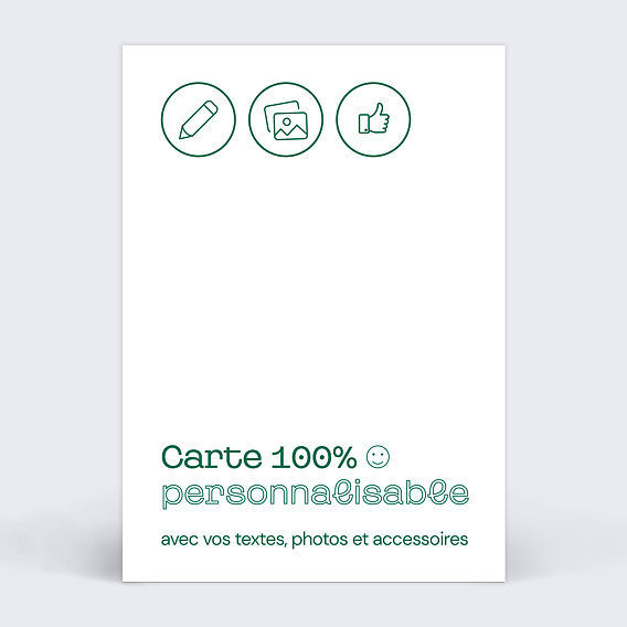 Carte de départ 100% personnalisable Recto