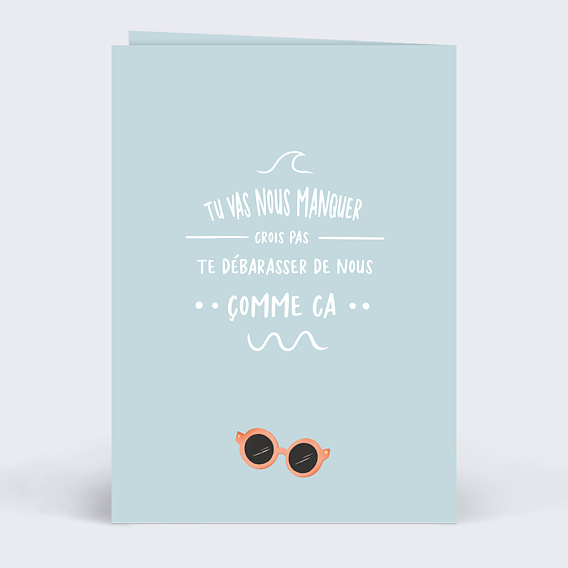 Carte de départ Bonne chance Verso