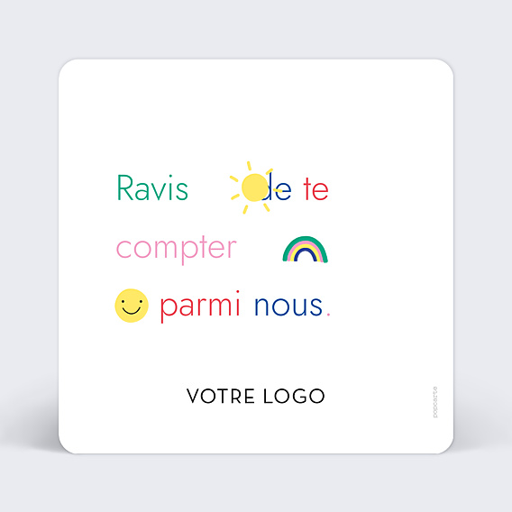 Carte de bienvenue Ravis d'accueillir