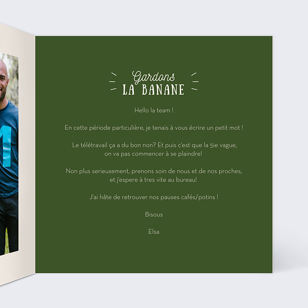 Carte de Vie d'Entreprise Gardons la Banane Intérieur Droit
