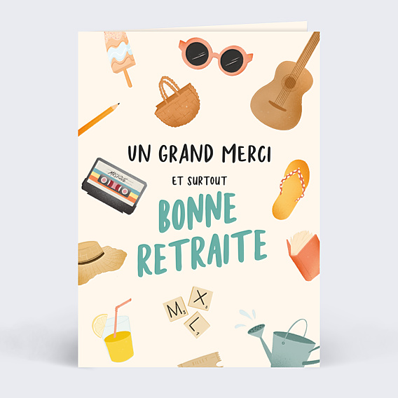 Carte de départ Retraite ensoleillée