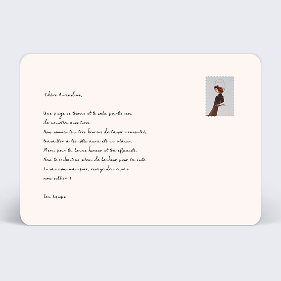 Carte de départ Van Verso