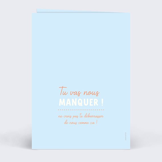 Carte de départ Collègue Citation Verso