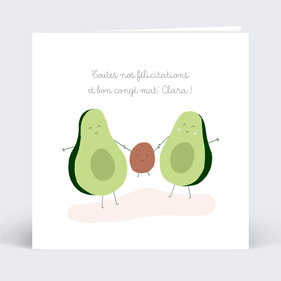 Carte de départ Congé Parental Recto