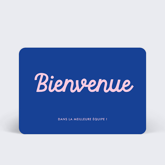 Carte de bienvenue Bicolore Recto