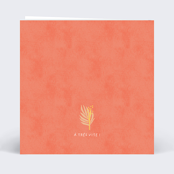 Carte bon rétablissement Courrier Fleuri Verso